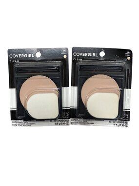 Covergirl Clean Powder Foundation Normal Skin Ivory 505 11.5g 2-Pack